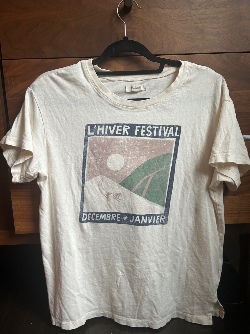 Madewell Cream L'Hiver Festival Graphic Short Sleeve Tee